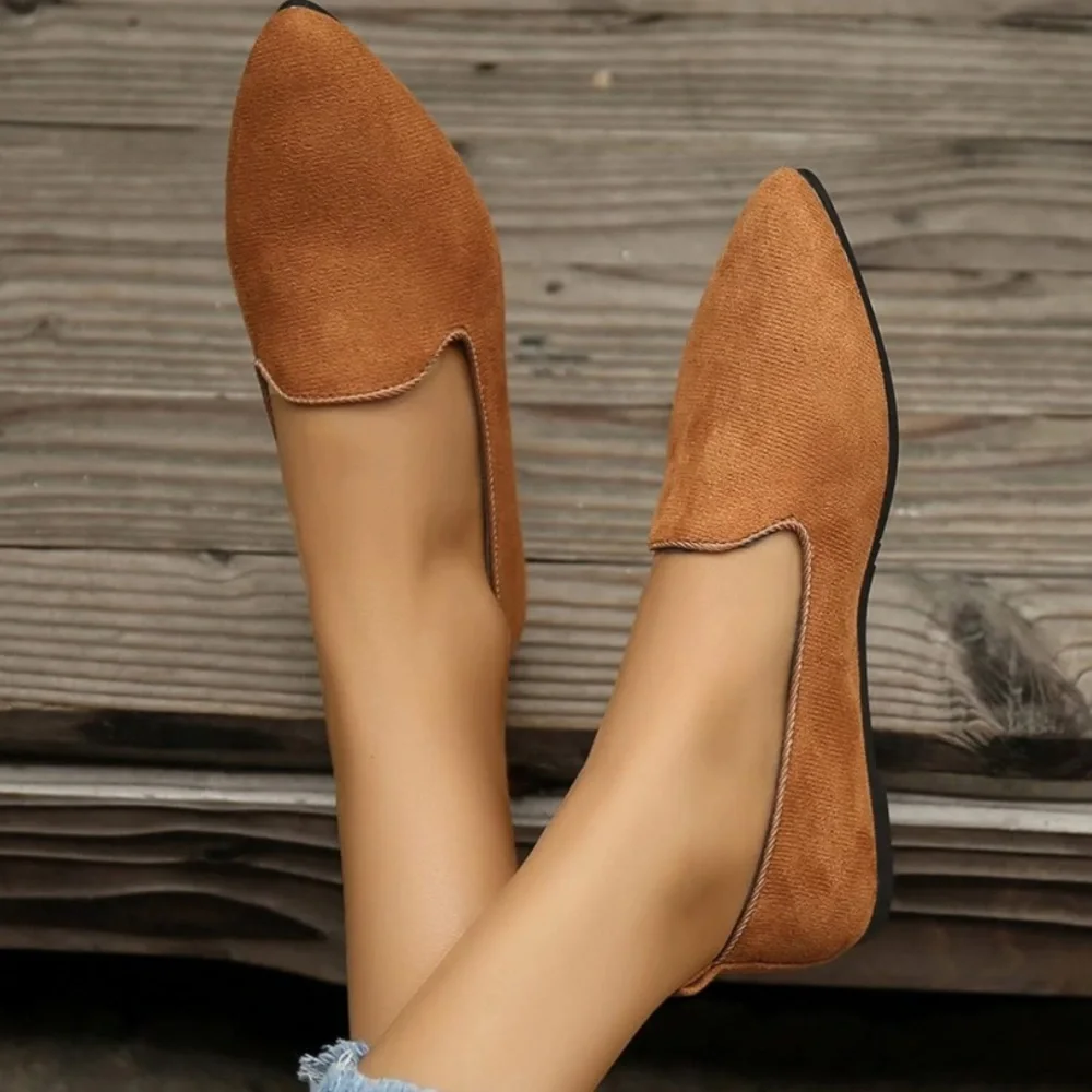 Fashion Women’s All Season Causal Shoes Flats Size 41 Bottom Pointed Toe Slip On